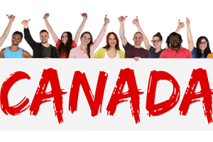 people holding Canada sign