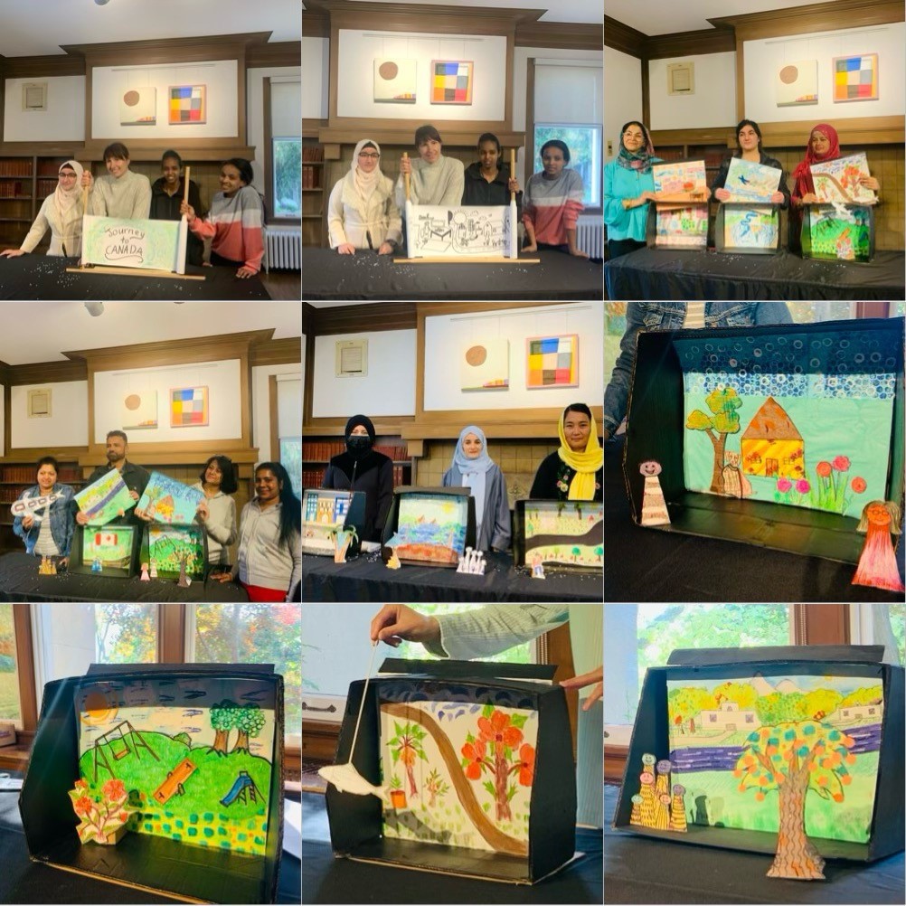 A collage of students' artwork, partnership with Community Arts Guild