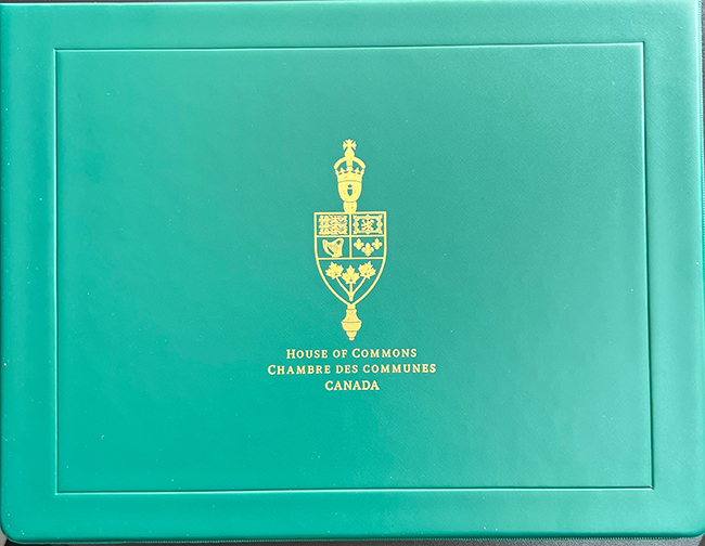House of Commons Award cover